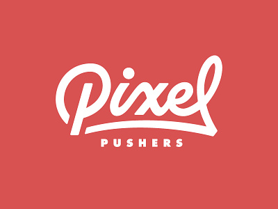Pixel Pushers club lettering logo logotype pixel
