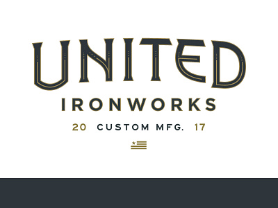 United Ironworks Update custom flag iron logotype manufacturing metal united vintage