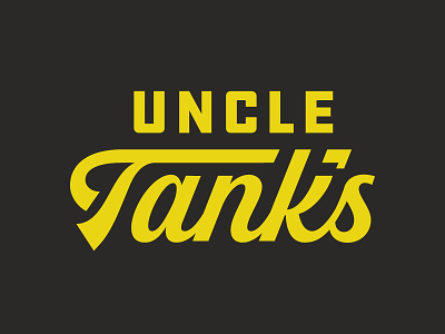 Uncle Tank's Rejected logotype tank thick type uncle