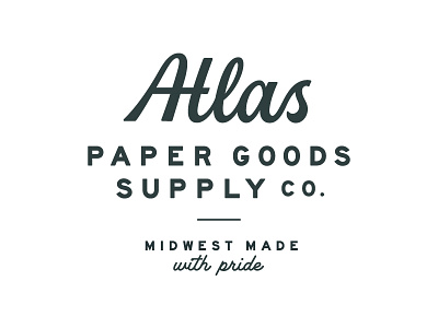Atlas Redux pt. 1 custom type goods lettering logotype midwest paper script supply type