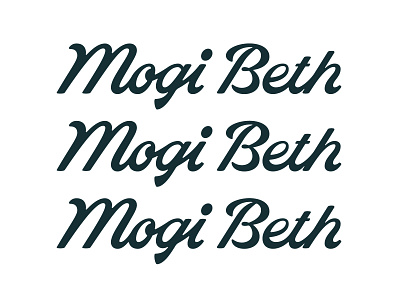 Mogi Beth Outtake #1 branding fashion lettering logo logotype retro signature typography vintage