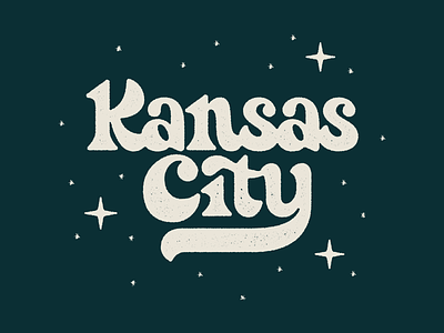 Kansas City Lettering funky kansascity lettering night retro stars type typography vintage