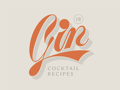 Gin Lettering alcohol cocktail gin lettering liquor script type typography vintage