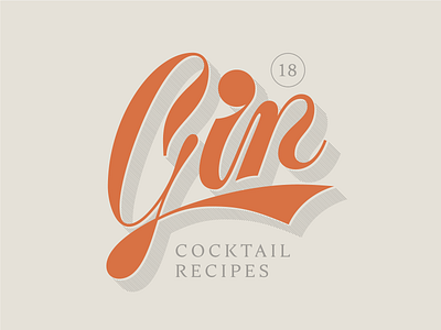 Gin Lettering alcohol cocktail gin lettering liquor script type typography vintage