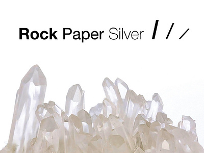 Rock Paper Silver Logo black and white brand branding gem gemstones logo logotype minerals minimal rocks shine sparkle