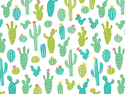 Cactus Pattern cactus cactus pattern desert flower pattern pattern design patterns plant stamp stamp texture succulent woodblock