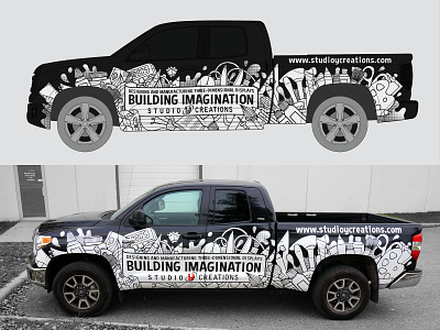 Truck Wrap art supplies car graphics car wrap design illustration truck wrap vehicle graphics vehicle wrap