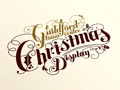 Christmas Typography christmas design gold lettering type typography