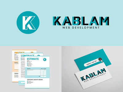 Kablam Branding branding businesscard design letterhead lettering logo logotype minimal monogram monogram logo typography