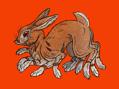 Bad Luck Bunny Illustration bunny drawing good luck hare illustration lucky lucky cat lucky rabbit foot rabbit