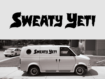 Sweaty Yeti Logo branding fur illustration logo logo design logotype typography van yeti