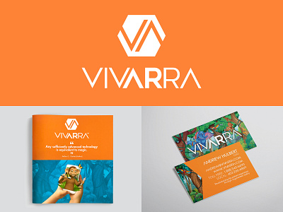 VIVARRA Augmented Reality Logo branding design logo typography
