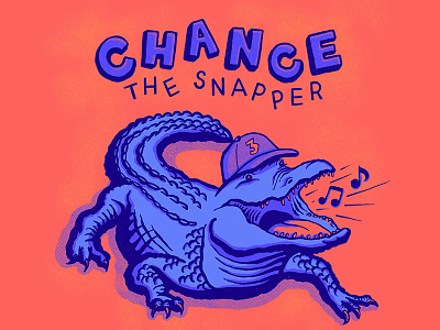 ChancetheSnapper alligator chancetherapper chicago chicago things illustration illustration design procreate punny