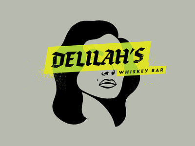 Delilah's Whiskey Bar bars branding chicago delilah female illustration logo design redesign typography whiskey woman