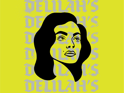 Delilah's Whiskey Bar bar branding delilah illustration redesign typography whiskey woman