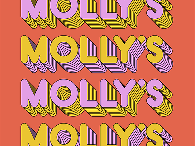 Molly's Cupcakes Redesign branding cupcakes dessert logo redesign retro design