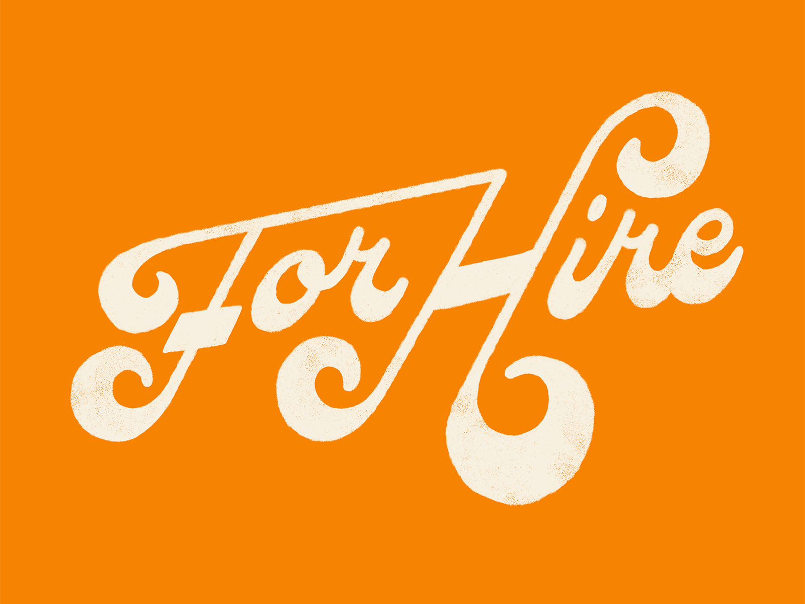 I'm Free, Lance! blackletter flourishes for hire freelance funky type groovy lettering hand lettering illustration procreate typography