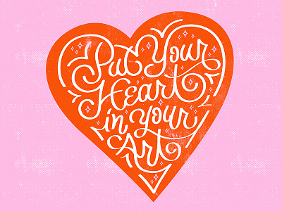 Rhyme Time flat flourishes hand lettering heart homwork typography