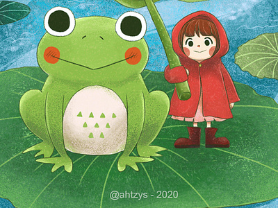 Rainy day with frog