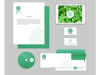 Personal identity graphic design branding green