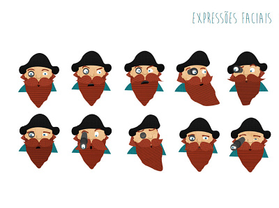 Character Expressions animation character character design children expression illustration pirate