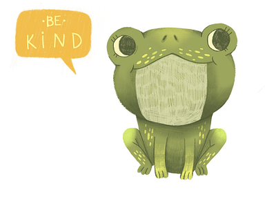 be kind character illustration typography