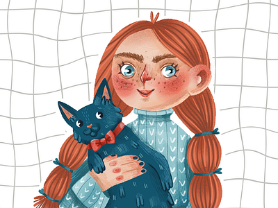 Girl and cat