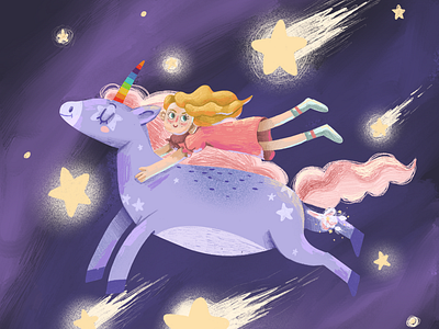Unicorn and girl