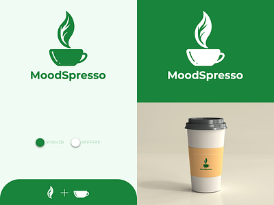 MoodSpresso Coffee Shop Logo branding design graphics design icon illustration illustrator logo minimal typography vector