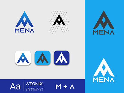 Logo For Mena Fashion App. app branding design flat graphics design illustrator logo typography web website