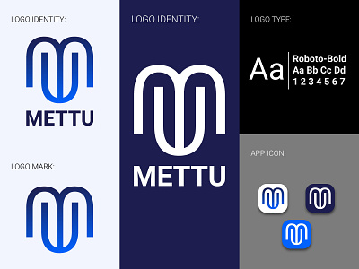 Logo For METTU Fashion App app brandiing branding design flat goldenratio gridsystem illustration illustrator logo minimal vector
