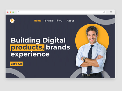 Portfolio Website Landing Page branding design flat graphic design land ui