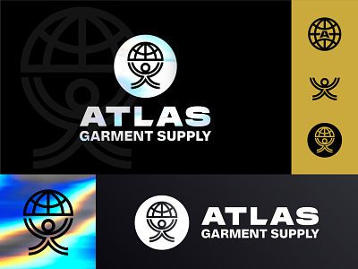Atlas Garment Supply Branding brand branding brutalism design graphic design logo minimal modernist thick lines typography vector