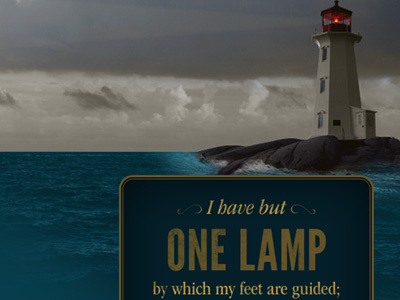 Claims Navigators lighthouse sea typography waves