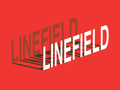 Linefield geometric design line art logo