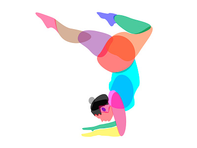 Yoga for Abundant Bodies ilustration multi colored