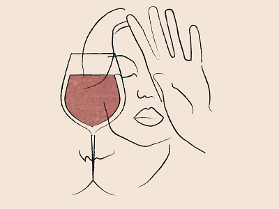 Wine glass art artline artwork design illustration minimalism illustration minimalist vector wine