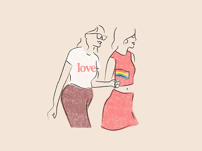 love is love art characterdesign doodle femaleartist illustration loveislove minimalism illustration minimalist pride