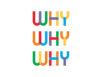 WHY WHY WHY Logo branding colorful design games logo illustrator logo minimal typography vector