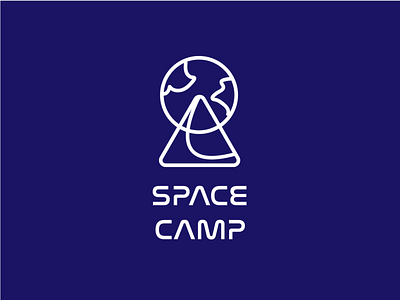 Space Camp Logo branding camp design icon illustrator logo minimal skillshare space typography