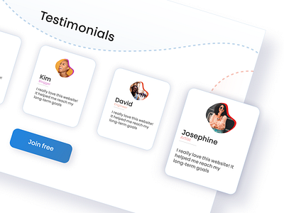 Testimonials behance dailyui design dribbble figma figmadesign flat inspiration minimal project testimonials typography ui uidesign ux web website