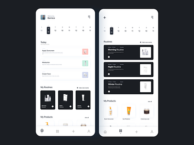 Skin care Reminder app app app design appdesign behance dailyui design dribbble inspiration minimal minimalist skincare typography ui uidesign uiinspiration uiuxdesign ux uxdesign