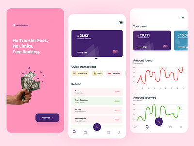 Finance/Banking app concept app dailyui design dribbble fintech minimal ui uidesign uiux uiuxdesigner ux uxdesign