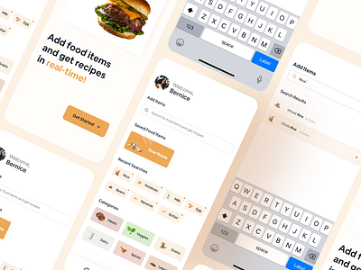 Recipe app app app design dailyui design dribbble ui uidesign uidesigns uiinspiration uiux uiuxdesign ux uxdesign uxinspiration