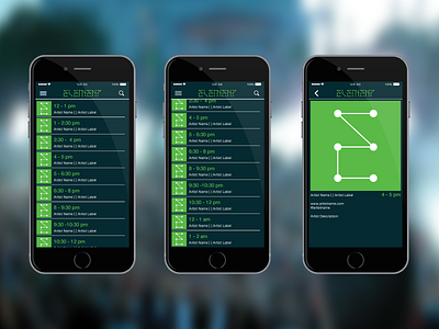 Element Music Fest App UI/UX