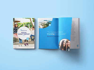 Impact Report 2019 design layout publication design