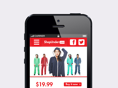 Shopping website branding web design