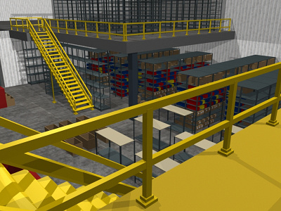 3D Warehouse Layout 3d modeling space design