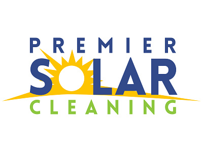 Premier Solar Cleaning Logo affinity designer brand identity design branding logo solar panel cleaning