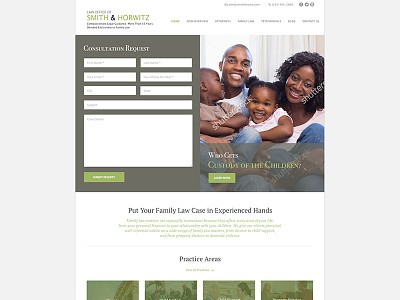 Law Office of Smith & Horwitz Website Mockup